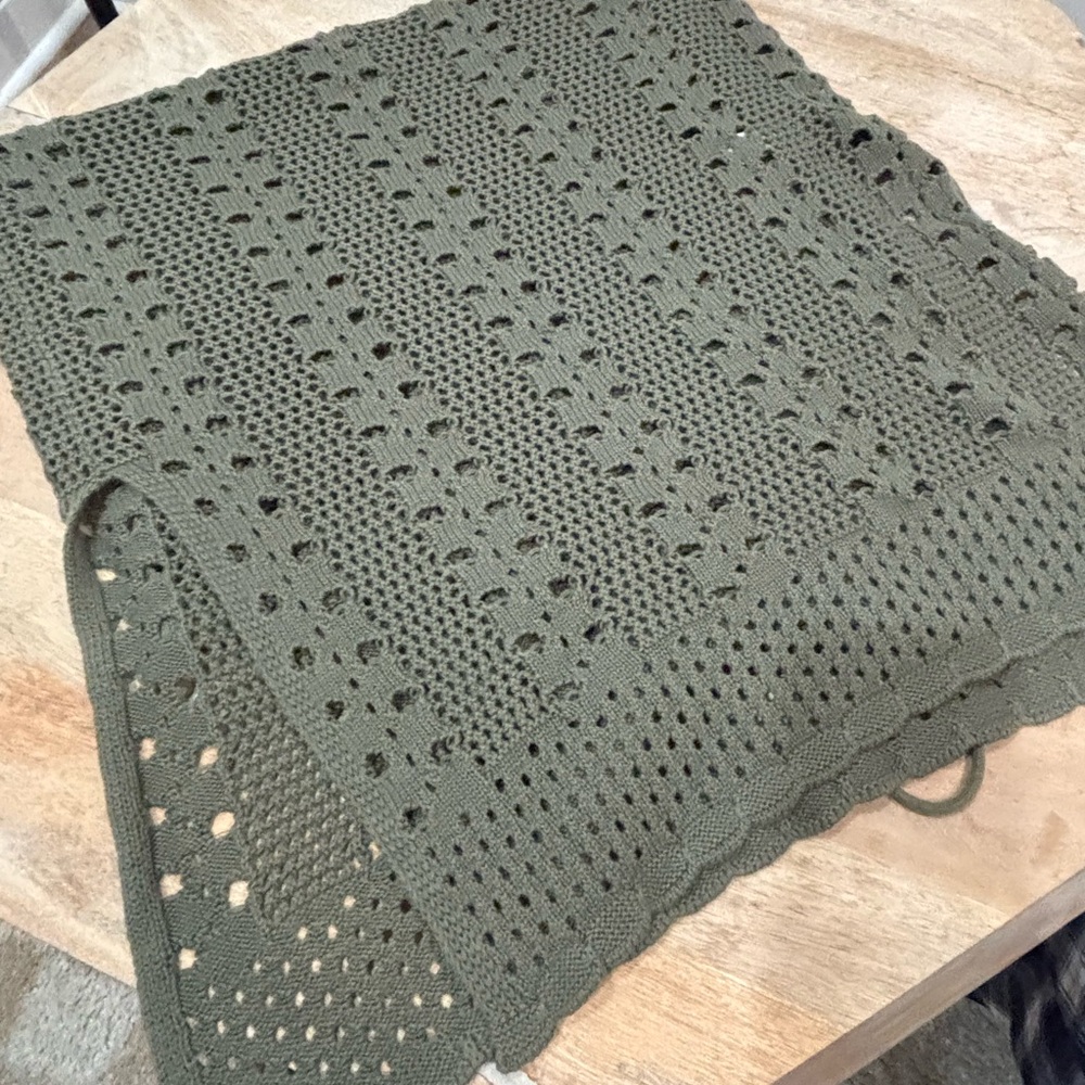Aerie Sage Green Knit cover up - Picture 2 of 2